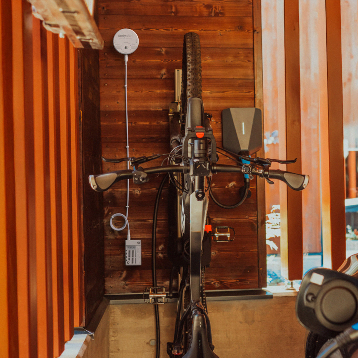 EarlyAlert system installed in a garage